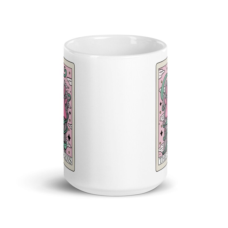 The Beans Cat Toes Tarot Card Mug side view large size