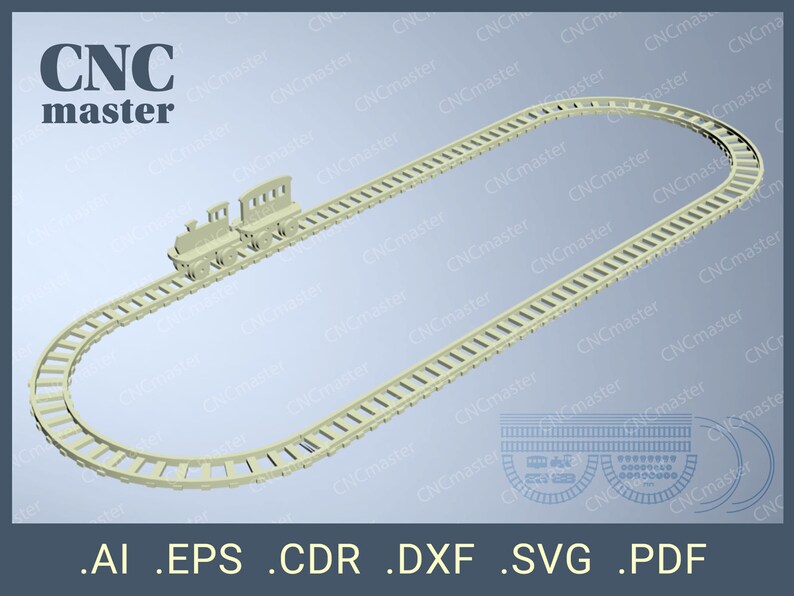 Train and Railway (digital Model) | CNC Vector Model for CNC Router ...