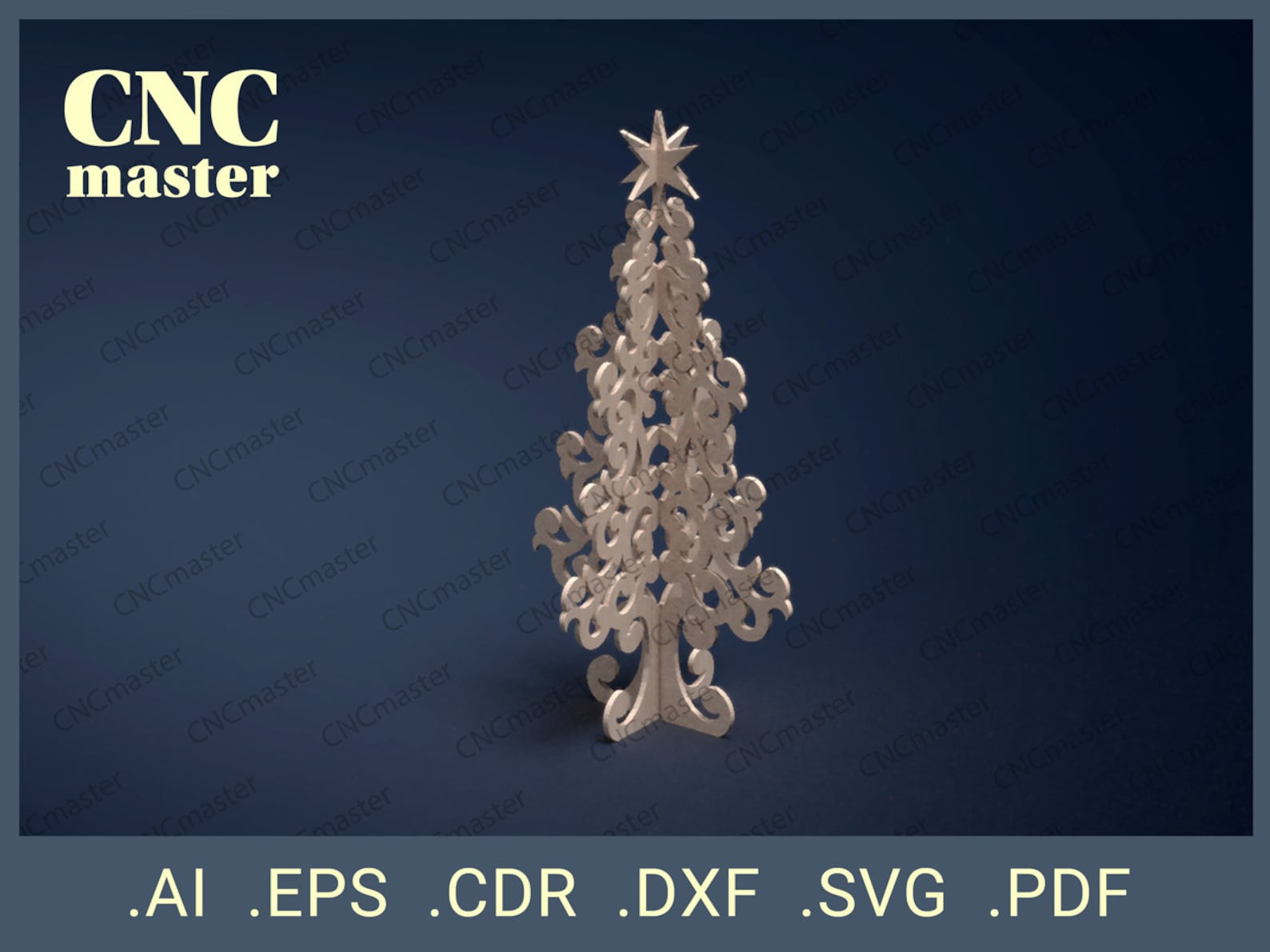 Decorative Christmas Tree digital Model CNC Vector Model for CNC Router