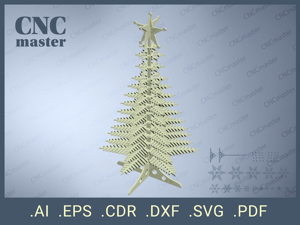 Decorative Christmas Tree-2 digital Model CNC Vector Model for CNC