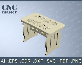Mini-ławeczka (model cyfrowy) | Model wektorowy CNC do routera CNC, maszyny CNC, cięcia laserowego, frezarki