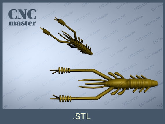 cnc router fishing lures Silicon Lure Crayfish 3D STL model (Digital Model)