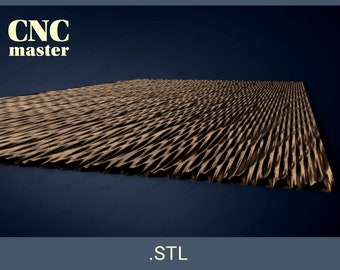 Panel "Ripple" 3D STL model (Digital Model) | STL 3D model for CNC router, cnc machine, milling machine.