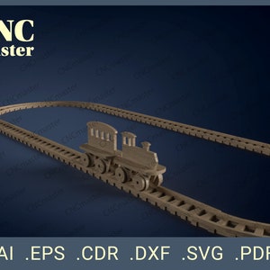 Train and Railway (Digital Model) | CNC vector model for CNC router, CNC machine, laser cutting, milling machine