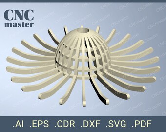 Parametric Lamp Shade (Digital Model) | CNC vector model for CNC router, CNC machine, laser cutting, milling machine