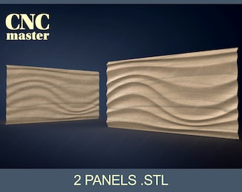 Wavy Panel-4 3D STL model (Digital Model) | STL 3D model for CNC router, cnc machine, milling machine