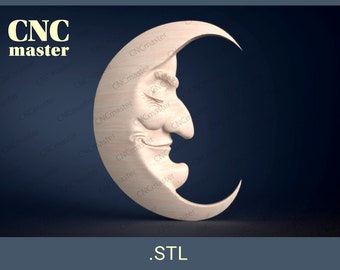 Moon 3D STL model (Digital Model) | STL 3D model for CNC router, cnc machine, milling machine.