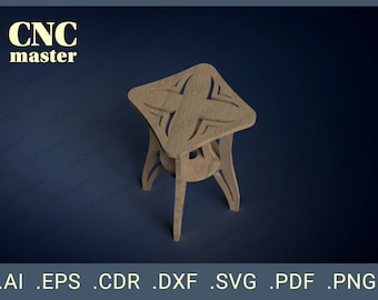 Stool Seat (Digital Model) | CNC vector model for CNC router, CNC machine, laser cutting, milling machine