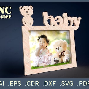 Photo Frame “Baby” (Digital Model) | CNC vector model for CNC router, CNC machine, laser cutting, milling machine