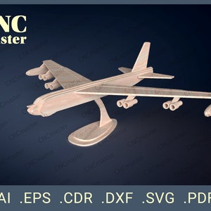 Boeing B-52 Stratofortress (Digital Model) | CNC vector model for CNC router, CNC machine, laser cutting, milling machine