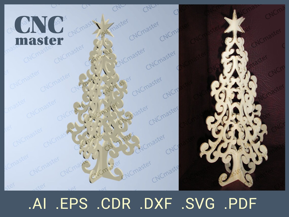 Decorative Christmas Tree digital Model CNC Vector Model for CNC Router