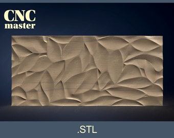 Wall panel with leaves - 3D STL model (Digital Model) | STL 3D model for CNC router, cnc machine, milling machine