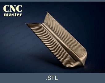 Decor “Feather” 3D STL model (Digital Model) | STL 3D model for CNC router, cnc machine, milling machine