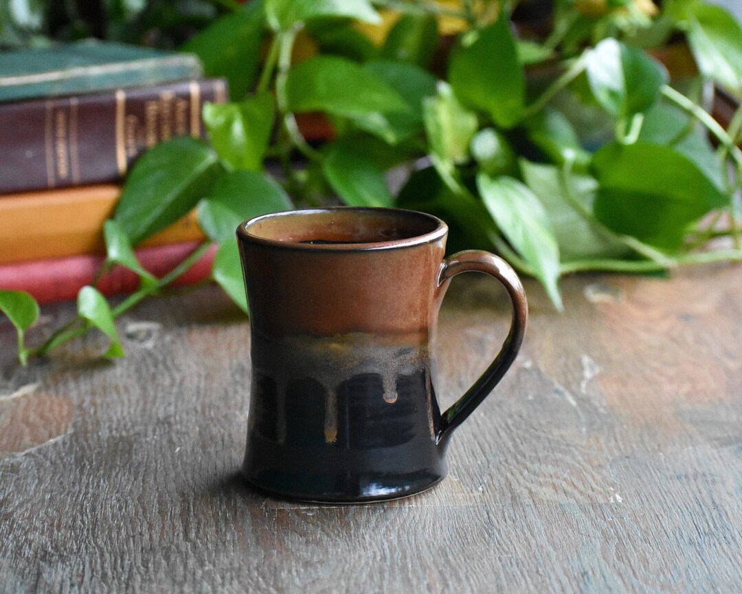14 Oz. Mug Copper Ore Glaze Ceramic Handmade Etsy