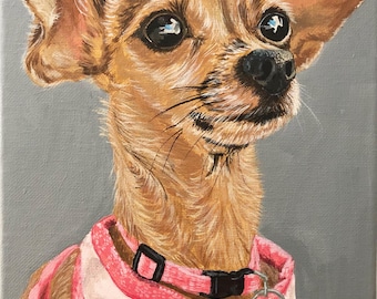 Custom Hand Painted Pet Portrait