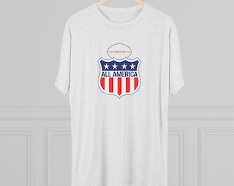 All America Football - Men's Tri-Blend Crew Tee