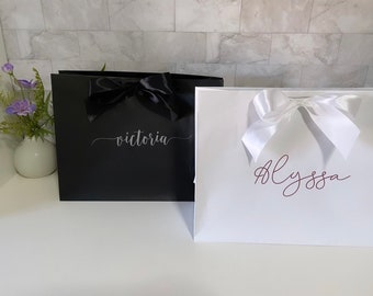 Custom Matte Laminated Gift Bags | With or Without Bow | Personalized Gift