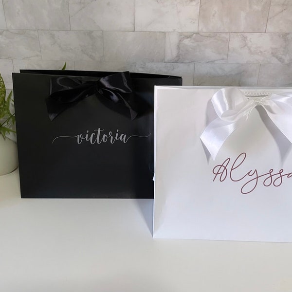 Custom Matte Laminated Gift Bags | With or Without Bow | Personalized Gift