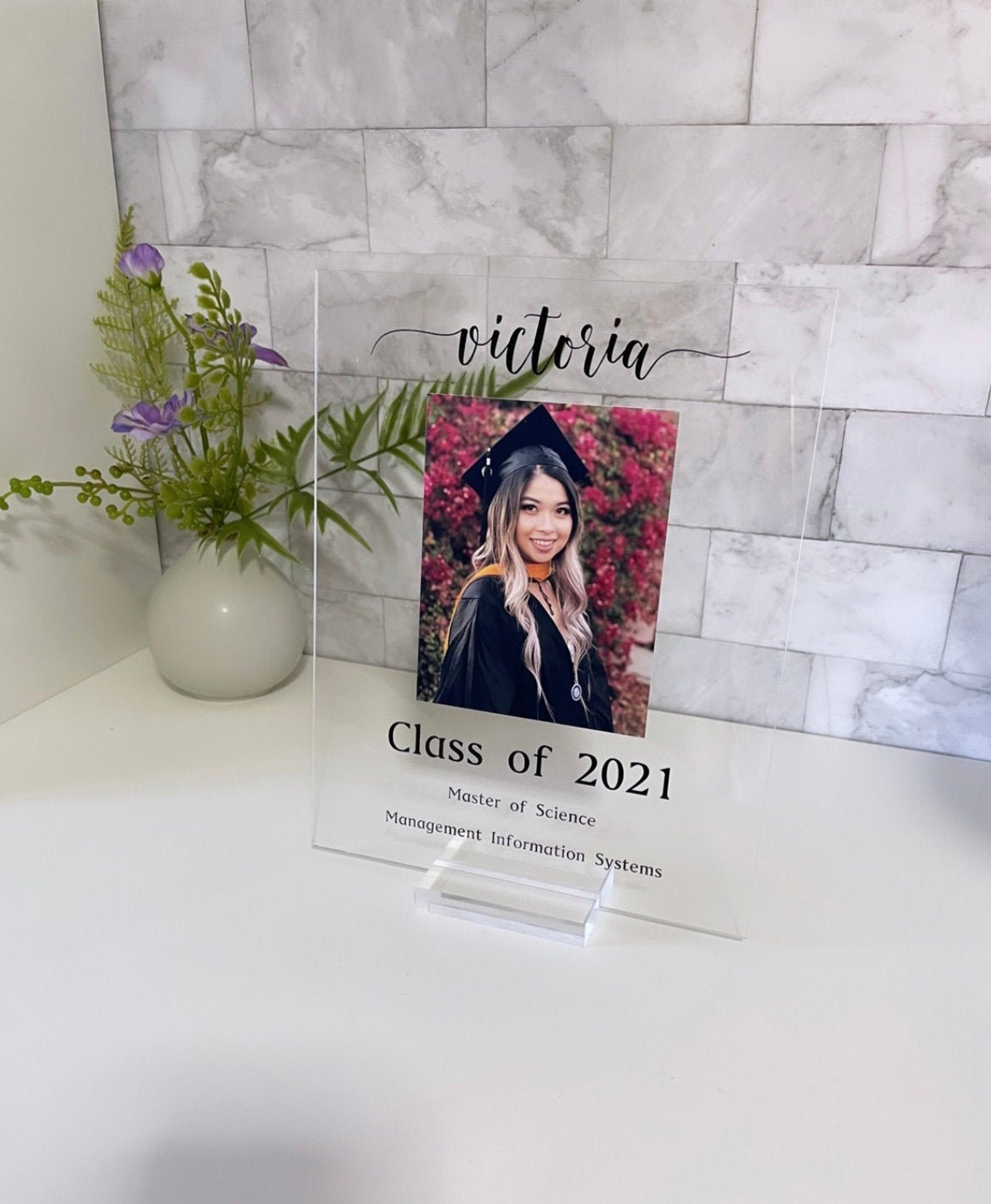 Custom Graduation Plaque 8x10 Acrylic Plaque With Stand Etsy