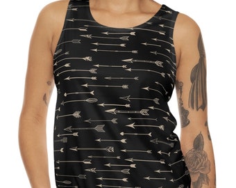 Tribal Arrowhead-tanktop, boho Archer mouwloos T-shirt
