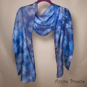 Shibori Dyed Habotai Silk Scarf 14&quot; x 72&quot;