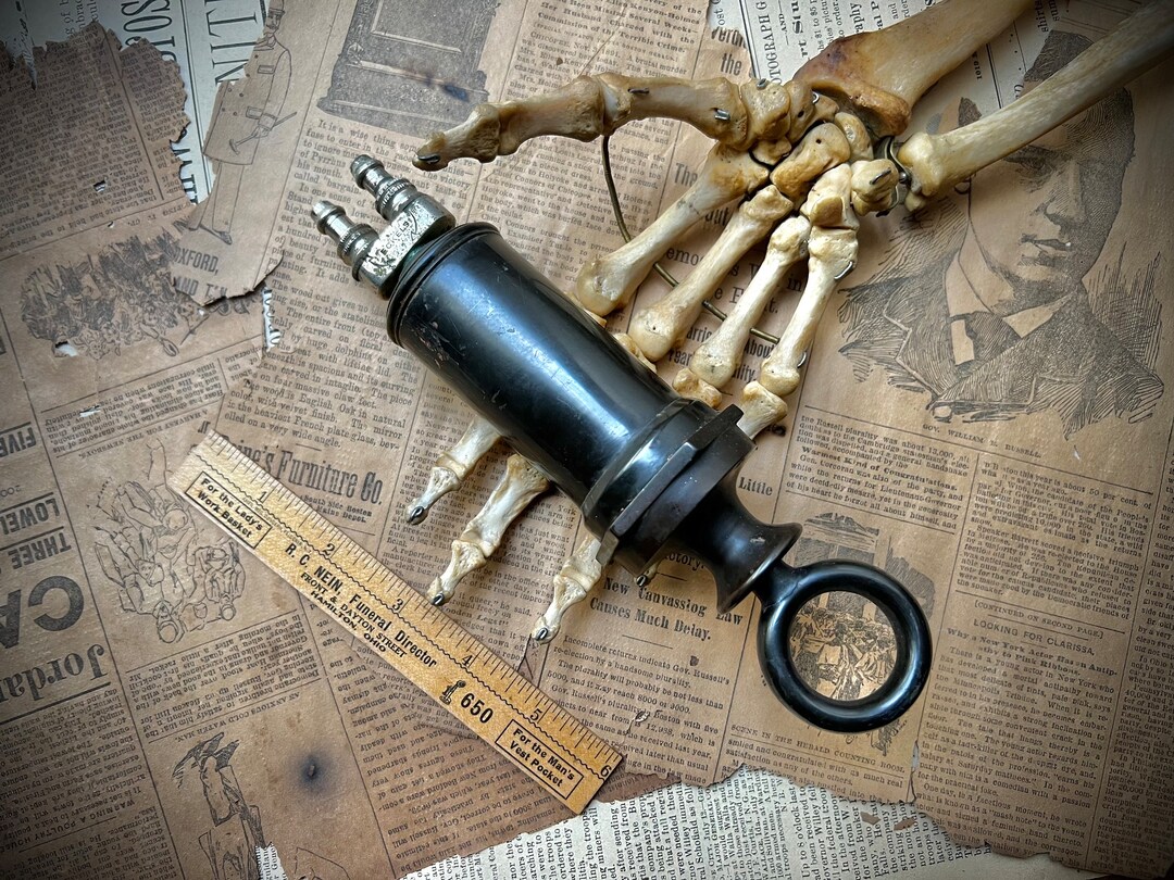 Antique Embalming Hand Pump Etsy