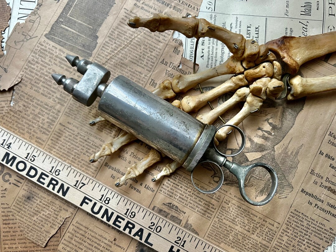 Antique Embalming Hand Pump Etsy