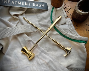 BESTSELLER! Gold Lobotomy Orbitoclast & Hammer Surgical Medical Tools