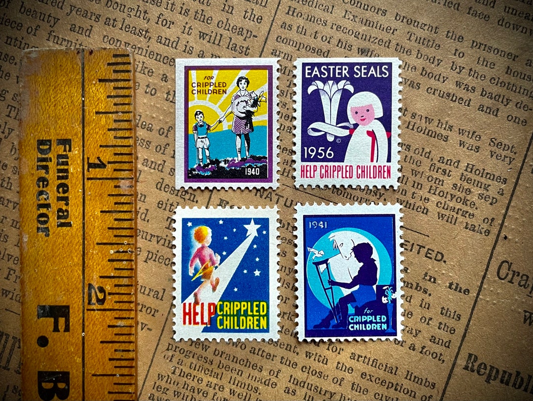 4x Vintage crippled Children Stamps Etsy