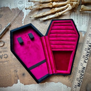 Velvet Coffin Jewelry Box