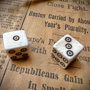 Authentic Bone Dice Water Buffalo DnD Dungeons and Dragons