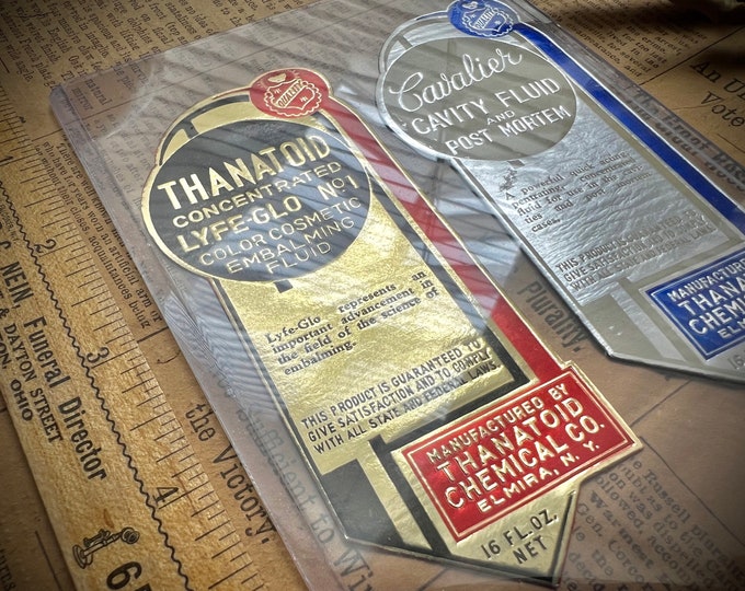 Embalming Label Vintage RARE Embalming Fluid Bottle Labels - Etsy