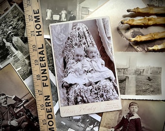 Victorian Cabinet Card Photograph HIDDEN MOTHER