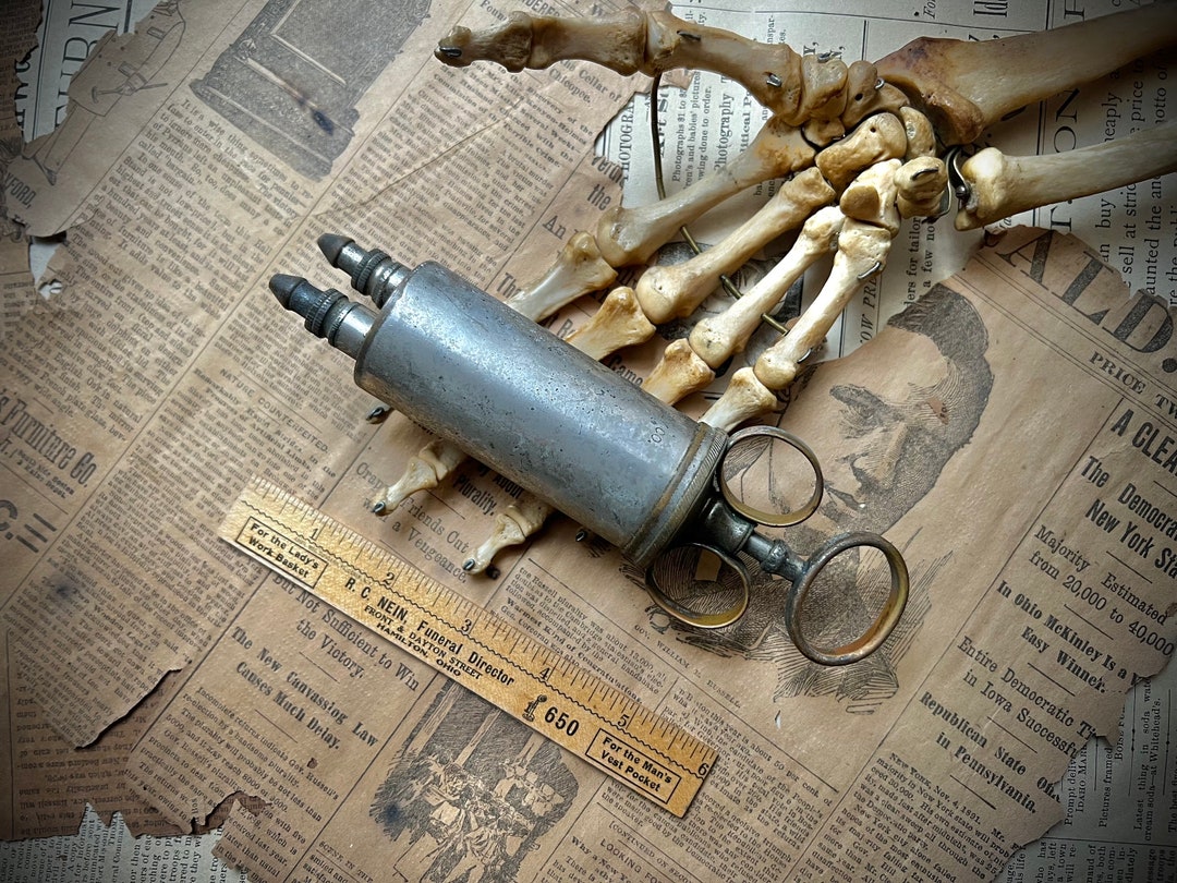 Antique Embalming Hand Pump Etsy