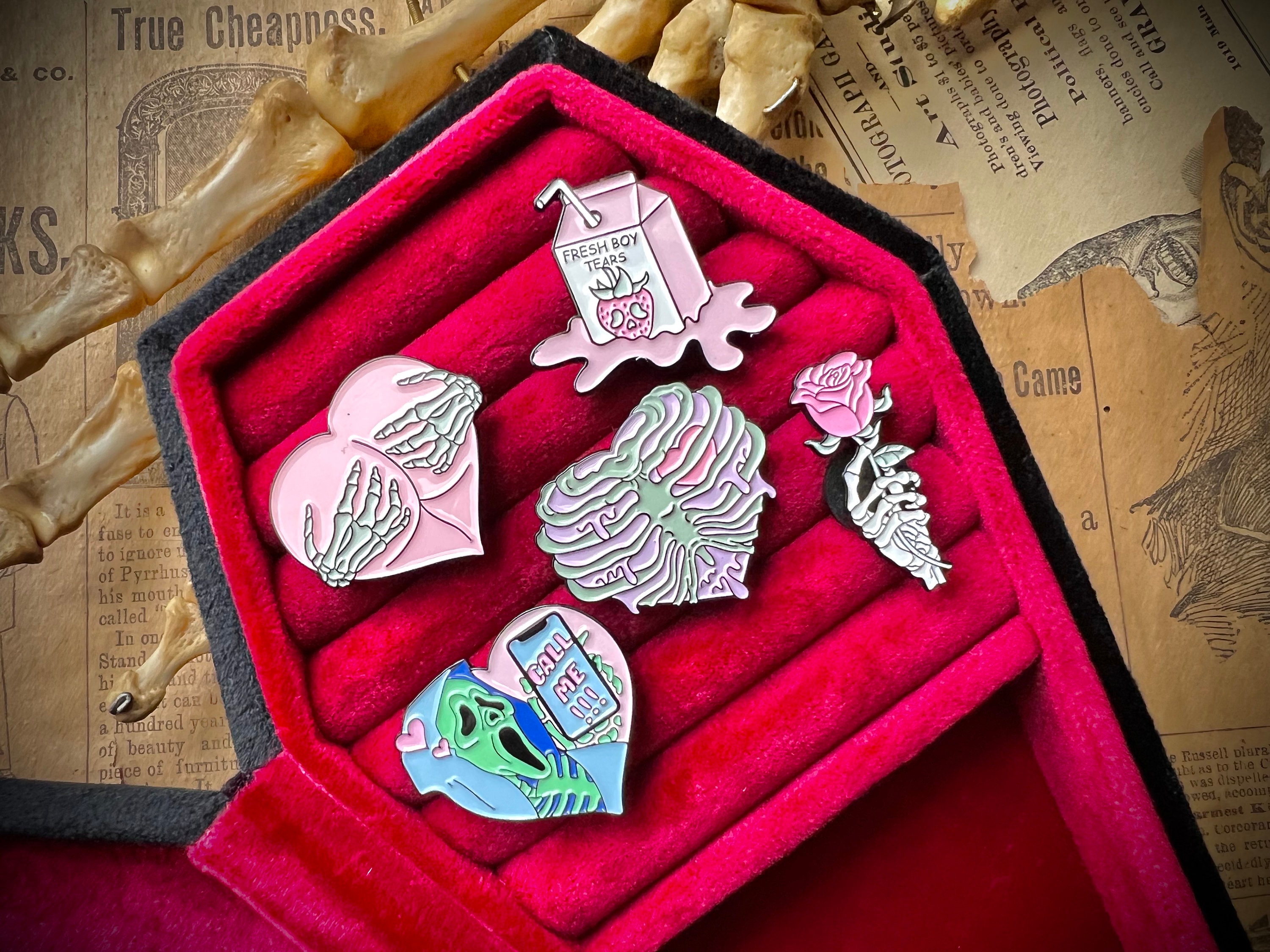 Cute Spooky Enamel Metal Pins