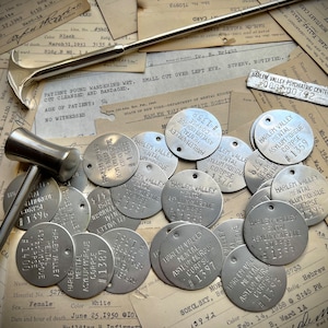 Insane Asylum Corpse Tags Morgue Coins Toe Tags