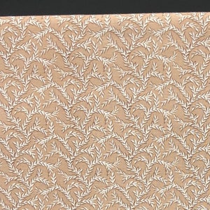 Vine Time Fabric: Beige Cotton with Leaf Print, 44&quot; Wide