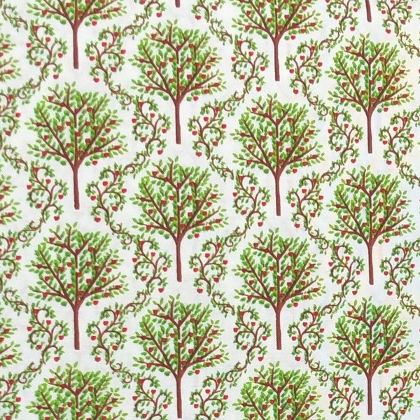 Apple Tree Fabric / 100% Quilter Cotton Fabric / Apple Tree Fabric / Barnyard Quilts / Fabric by Exclusively Quilters / 44" wide