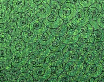 Hunter Green Fabric / 100% Quilter's Cotton Fabric / Four Seasons Collection / Fabric by Exclusively Quilters / 44" wide