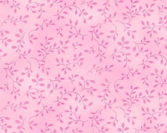 Pink Floral Quilting Cotton Fabric - Folio Basics 7755-25, by Henry Glass, 44" wide