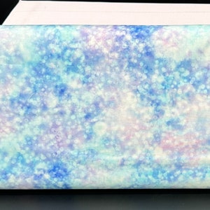 Multi Colored Blue Fabric / 100% Quilter&#39;s Cotton Fabric / Winter Bliss U5036-521 Arctic Blue / by Hoffman Fabrics / 44&quot; wide