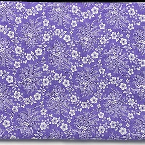 Purple Floral Fabric / 100% Cotton Fabric / Trellis Dance Lilac Fabric / Lilac Floral Fabric / by MDG / 44&quot; wide
