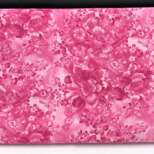 Pink Fabric / 100% Cotton Fabric / Faded Floral Pink Fabric / Fabric by MDG / 44&quot; wide