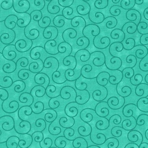 Aqua Tonal Fabric / 100% Cotton Fabric / Tilt-A-Whirl Caribbean / Fabric by MDG / 44&quot; wide