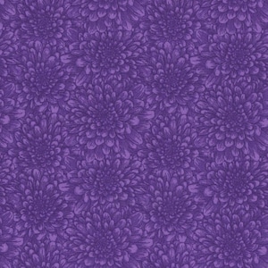 Purple Tonal Fabric / 100% Cotton Fabric / Flower Burst Purple Tonal Fabric / by MDG / 44&quot; wide