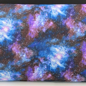 Nebula Fabric / 100% Quilter Cotton Fabric / Outer Space Fabric / Galaxy Swirls 5308-97 Blue / Planetary Missions / by StudioE / 44&quot; wide