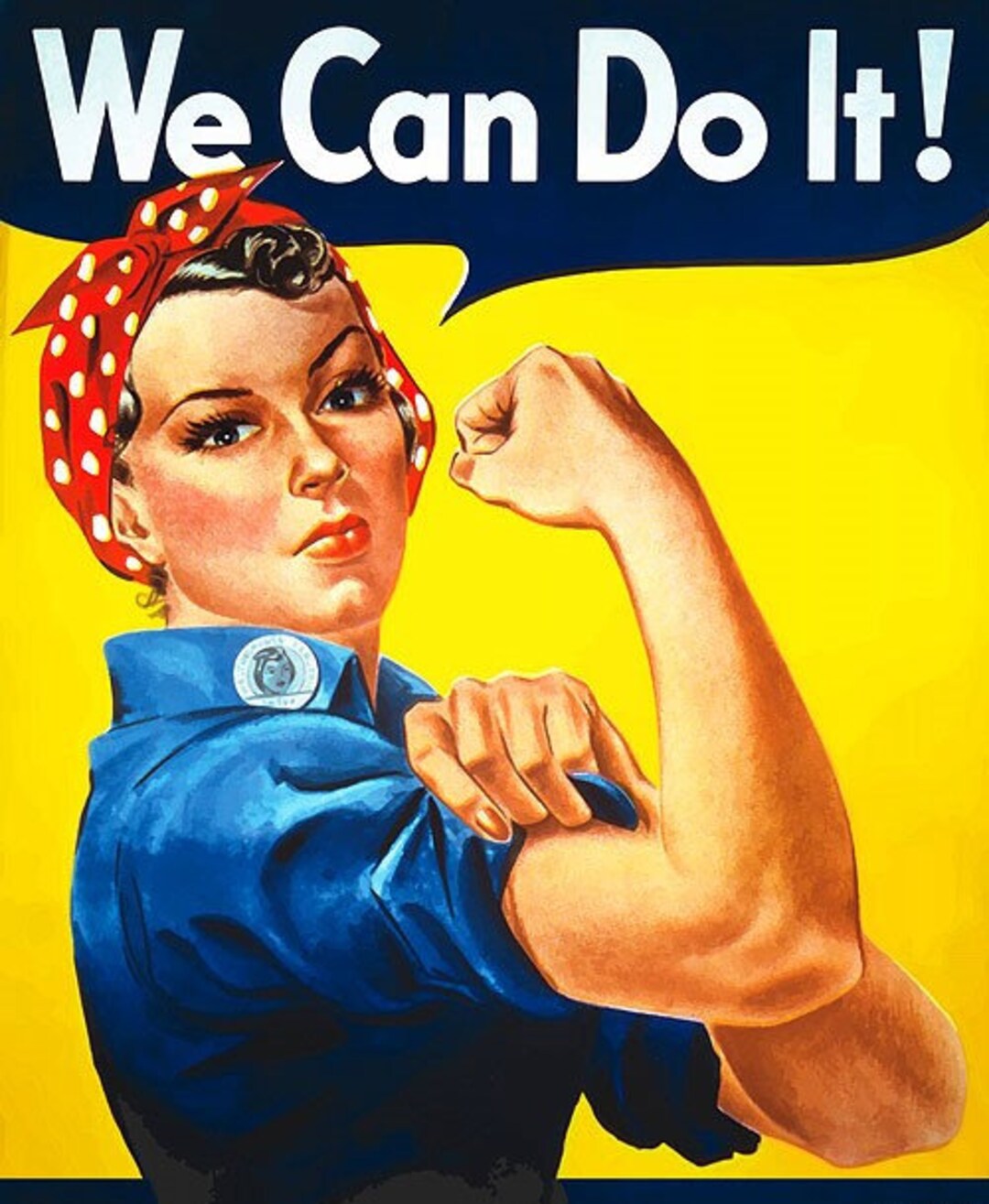 Rosie the Riveter Fabric Panel / 100 Quilter Cotton Fabric / Freedom