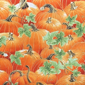 Autumn Fabric / 100% Quilter Cotton / Pumpkin Fabric / Harvest Pumpkins Rust 14041M-80 / Fabric by Kanvas Studio  / 44&quot; wide