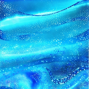 Ocean Waves Fabric / 100% Quilting Cotton Fabric / Blue Waves Fabric / Pacifica 17359 E / by Fabric Traditions / 44&quot; wide