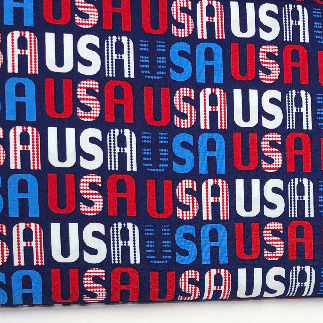 Patriotic Fabric / 100 Cotton Fabric / USA Fabric / Patriotic Etsy